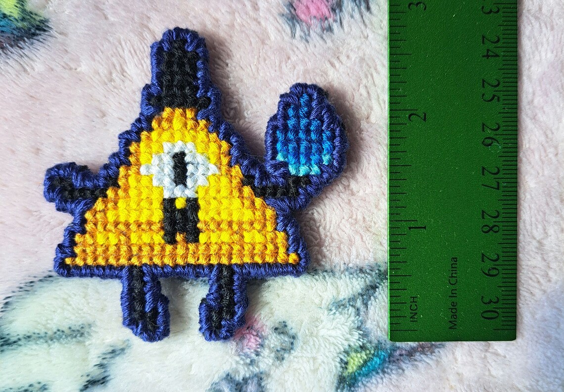 Bill Cipher Cross Stitch Pin - Etsy