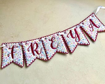 Custom Name Banner - Embroidered