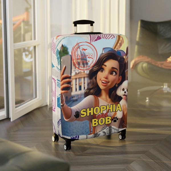 Travel with Style and Security: Customized Luggage Cover for Suitcases - Unique Protection in 3 Different Sizes!, Gift, PETS