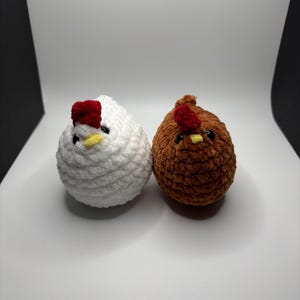 Small plush chicken crochet | Stuffed animal | Handmade | Amigurumi toy