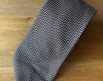 Vintage Cerruti 1881 Silk Men Tie 90s, 100% Silk, Expresso Dark Brown Gold, Geometric Pattern Neck Tie, Made in France, French Made Necktie