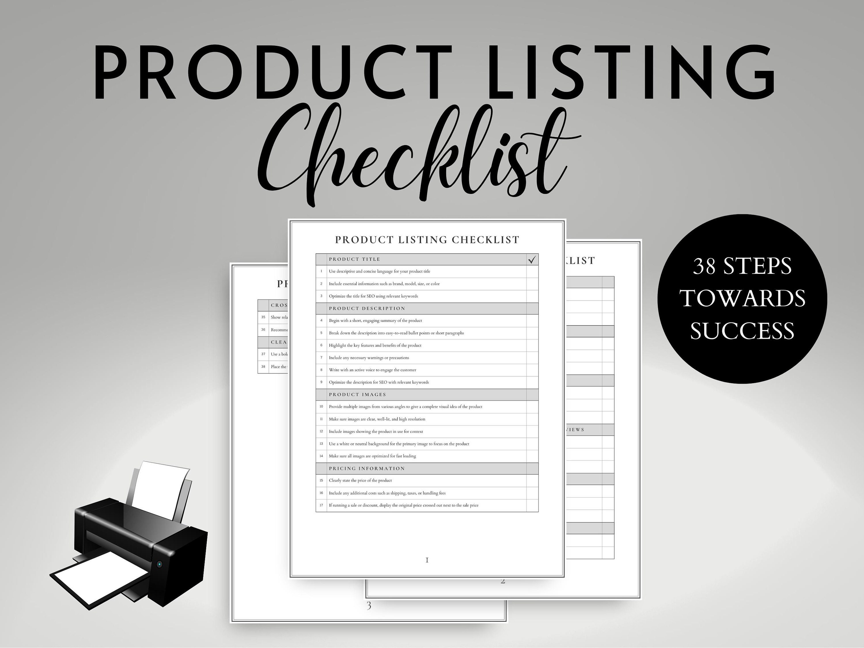 Printable Product Listing Checklist, More Conversions With Seo-friendly E-commerce Listings ...