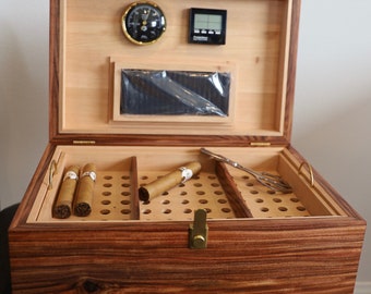 Custom Wood Humidor, Santos Rosewood, Cigar Case