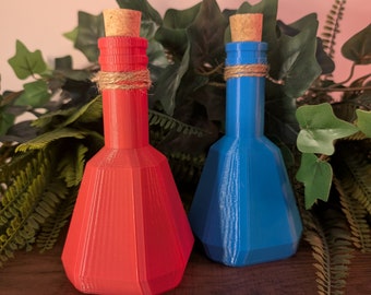 Elder Scrolls Skyrim Inspired - Health and Stamina Potion Bottles