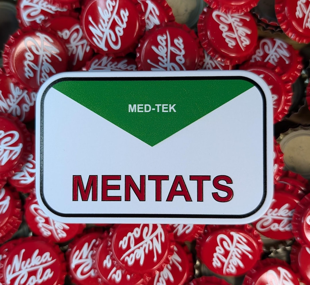 Mentats Sticker Fallout Mentats Tin - Fallout Inspired - Etsy UK