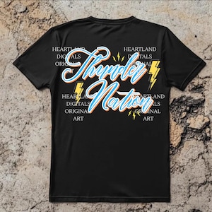 Preppy Thunder Nation OKC Oklahoma City Basketball Coquette PNG only