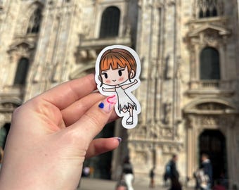 Pegatina troquelada de vinilo de Alysa Liu (Promesa) dibujada a mano: calidad prémium, diseño único