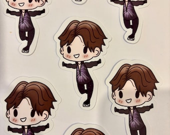 Pegatina de vinilo troquelada dibujada a mano de Mikhail Shaidorov – Calidad superior, diseño único