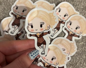 Pegatina de vinilo troquelada dibujada a mano de Amber Glenn (Like A Prayer) – Calidad premium, diseño único