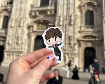 Pegatina troquelada de vinilo de Shun Sato (Pájaro de Fuego) dibujada a mano: calidad premium, diseño único