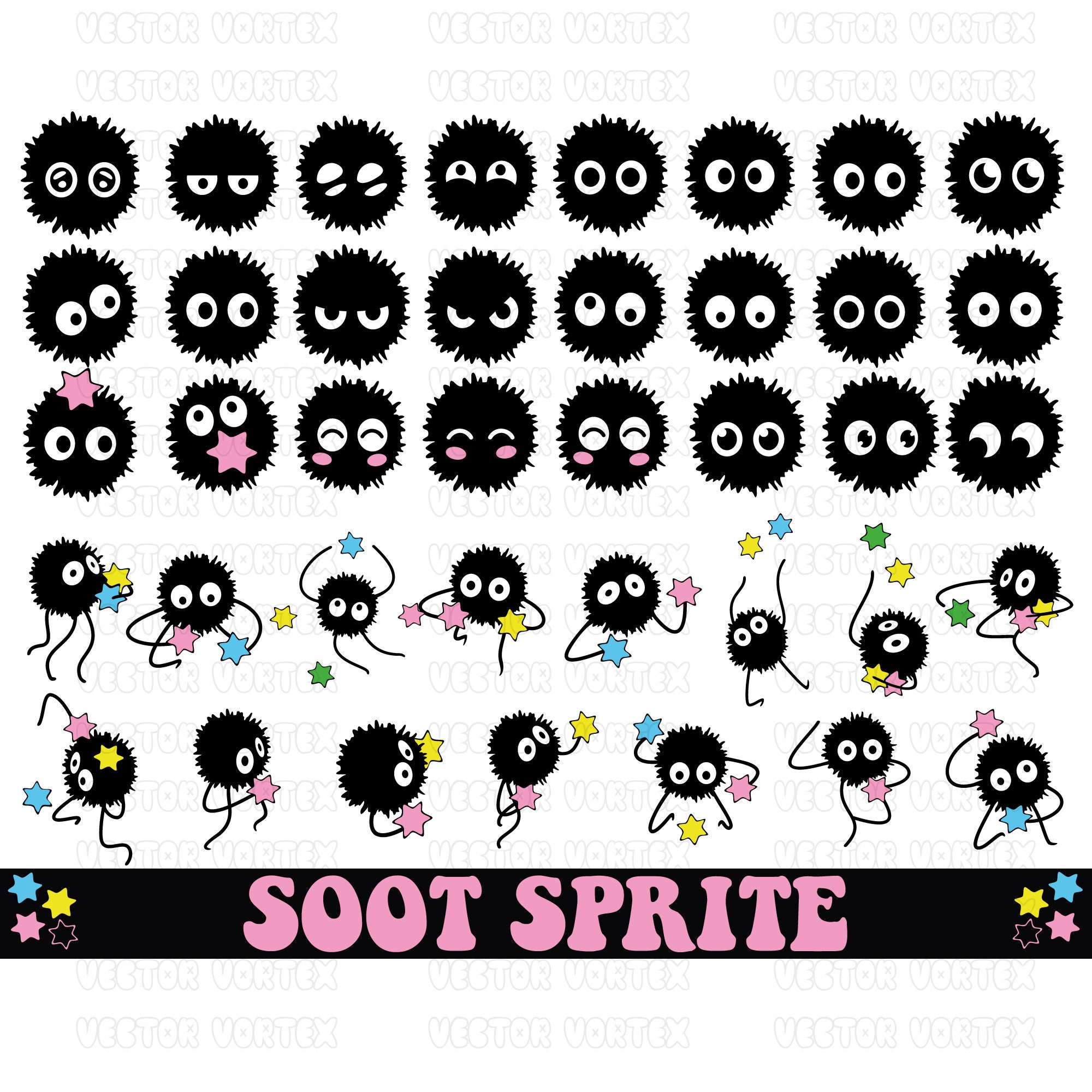 Soot Sprite Svg Sprites Svg Bundle Soot Balls Sprites Candy Etsy Ireland