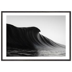 Stampa di onde oceaniche in bianco e nero, stampa murale minimalista di surf, fotografia costiera spettacolare - pronta da appendere, stampa murale incorniciata