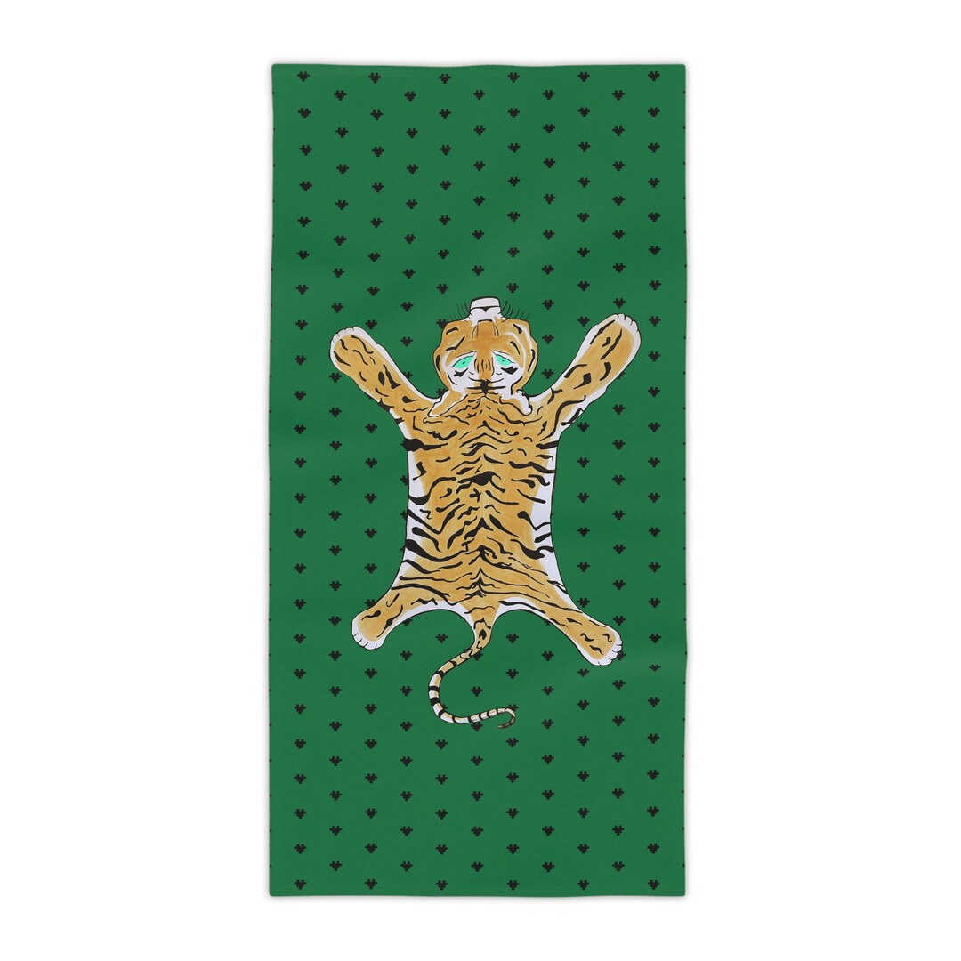 Tiger Beach Towel Modern Design Safari Style Fancy Towel Many Sizes