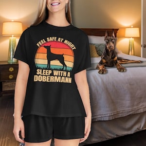 Doberman Pajama Set: Funny Dog Lover Women&#39;s PJs