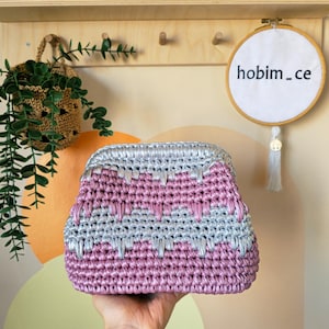 Pochette argentée au crochet, sac métallique pour femme, sac rose poudré pour femme, sac de soirée fait main, sac de mariée argenté, crochet Uncinetto