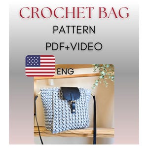 CROCHET PATTERN , Auger Bag,  Crochet Bag Pattern, Wool Bag, Crochet Purse Woman Bag, Shopping Bag, Summer Bag, Borse Uncinetto , Handbag