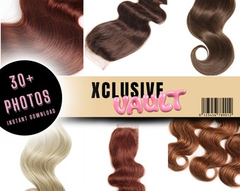 Hair Bundle Stock Photos: Body Wave, Closures (Digital Download)