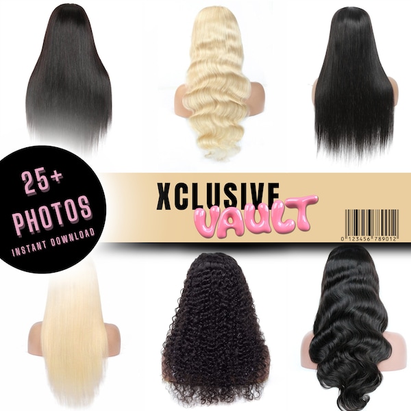 Wig Stock Photos, Extensions Product Photography, Straight, Body Wave, Closure Wig, Frontal Wig, Hair Business,