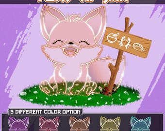 Hype Cup Foxy / Fox Twitch Hype Jar / Fox Tip Jar / Tip Jar para Stream / Transparent Hype Cup / Kitsune Tip Jar / Kitsune Hype Cup / 5 colores