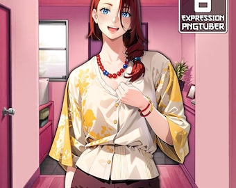 Mama Mia PNGTuber | 6 Expression | Pngtuber Girl, Stream Avatar, Stream Model, Cozy Pngtuber , Cute Pngtuber Girl , Anime Mother Pngtuber