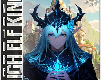 Alto rey elfo PNGTuber / 4 Expresión masculina Pngtuber / PT-017 / PNG Tuber para streamers y creadores de contenido / Avatar de transmisión, Pngtuber Elf Boy