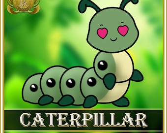 Caterpillar Pngtuber, 5 expresiones, caterpillar pngtuber, bug pngtuber, modelo 2D con 5 emociones para Streamer, Youtuber, creador de contenido
