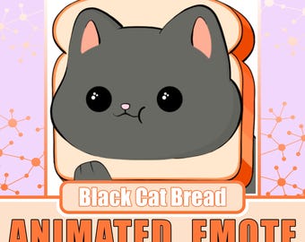 Emote de pão de gato preto | Emote de gato preto, Emote de gato, Emote, Emote animado, Emote de gatinho, Emote de gatinho, Emote de gato fofo, Emote de contração muscular, Emote de chute