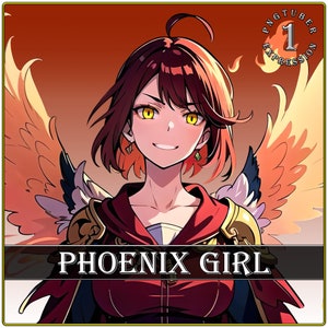 Phoenix Girl PNGTuber | 1 Facial Expression Female Pngtuber | 2D Pngtuber for Streamers & Content Creators | Uniq Pngtuber ,Pngtuber Girl