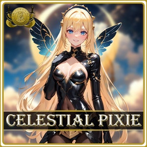 Celestial Pixie Pngtuber , golden pixie , golden fairy , fairy pngtuber , pixie pngtuber , pixie vtuber , fairy vtuber , vtuber asset s