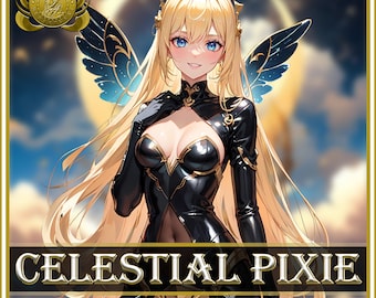 Celestial Pixie Pngtuber , golden pixie , golden fairy , fairy pngtuber , pixie pngtuber , pixie vtuber , fairy vtuber , vtuber asset s