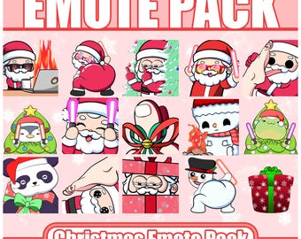 Christmas Emote Pack | Animated Emotes, Animated Christmas Emotes, Emote Pack, Xmas Emote, Christmas Emote, Xmas Emote Pack, Santa Emote
