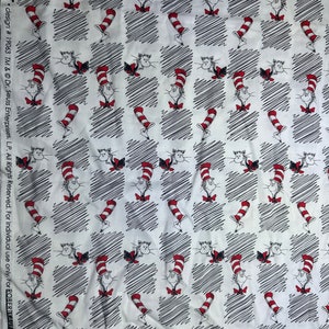 Robert Kaufman Fabric - Cat In The Hat - Dr.Seuss - 30in