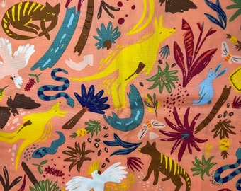 Ellie Whitaker Fabric “Wild” - Nerida Hanson Fabrics - 100% GOTS Organic Cotton - 1 3/8 Yards