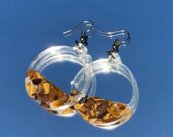 Crystal chip earrings