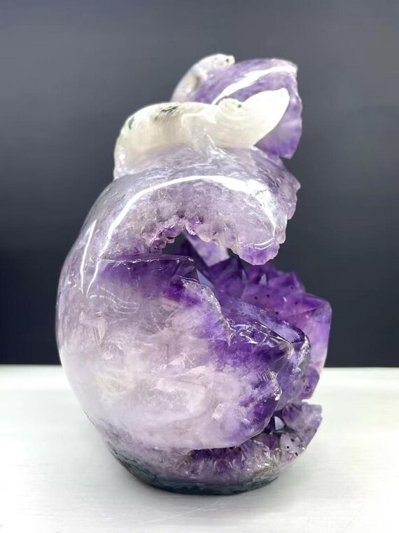Crâne Sculpté à La Main En Géode D'Agate Dentelle Bleue - Taille Réelle 6,1 Cm - Pierre De Guérison