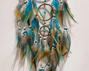 Crystal Dreamcatcher Wind Chime: Natural Quartz, Hand-Knitted Feather,Reiki  Healing Decor,Crystal gifts