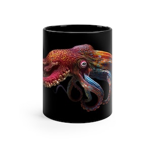 Giant Squid Mug, Marine Biologist Gift, Ocean Themed Gift, Coffee Mug Sea Creatures