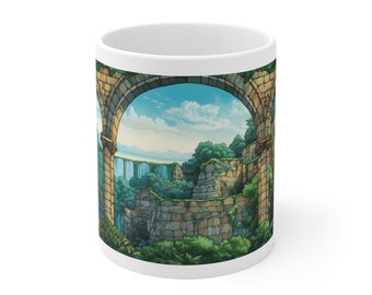 Roman Aqueduct #2 -- Stained Glass Style Design