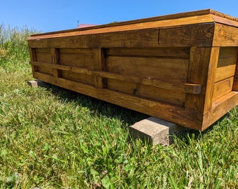 Handcrafted Custom Wood Coffin for Burial and Funeral