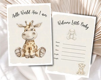 Baby Milestone Cards: Gender Neutral Newborn Photo Props (Printable PDF)