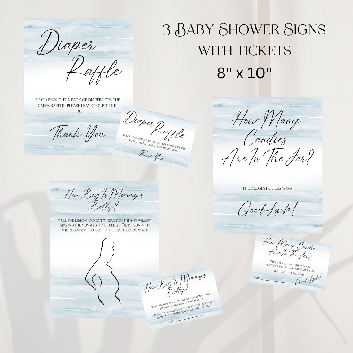 Printable Baby Shower Games Bundle, Editable Instant Download Baby ...