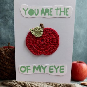 Carte de voeux au crochet fait main
