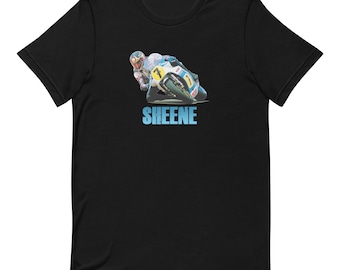 Barry Sheene T-Shirt – Racing Legend Tee – Vintage MotoGP Shirt – Unisex Motorcycle Fan Gift