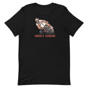 Barry Sheene T-Shirt – Racing Legend Tee – Vintage MotoGP Shirt – Unisex Motorcycle Fan Gift