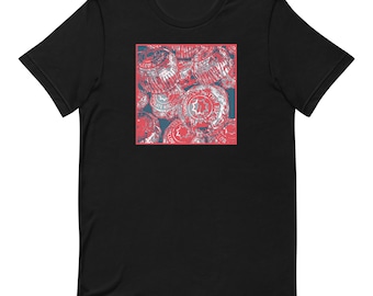 Tunnocks Tea Cake Pop Art Branco e Vermelho Design Camiseta Unissex
