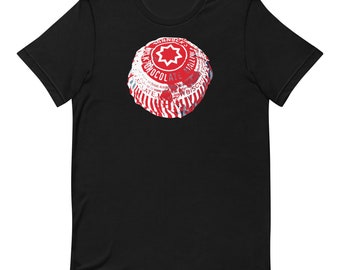 Tunnocks Tea Cake Pop Art Branco e Vermelho Design Camiseta Unissex