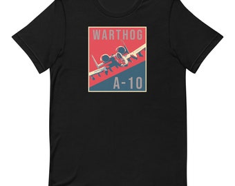 A-10 Warthog Thunderbolt II Fairchild Republic Hog Ground Attack Aircraft Hiomage Unisex t-shirt