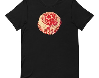 Tunnocks Tea Cake Pop Art Crème en Rood Design Unisex t-shirt