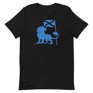 Scottish Blue Lion Rampant T-Shirt - Unisex Schottland-T-Shirt - Scottish Heraldik-Shirt