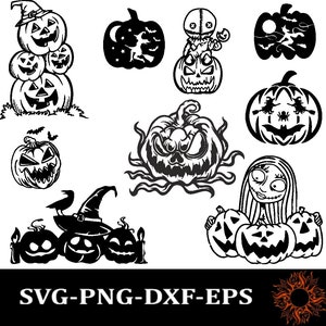 Halloween Pumpkin Bundle Svg, Pumpkins svg, Halloween Decor svg, Pumpkin Laser Cut Files, Halloween svg, Spooky Glowforge Svg, Black Cat Svg